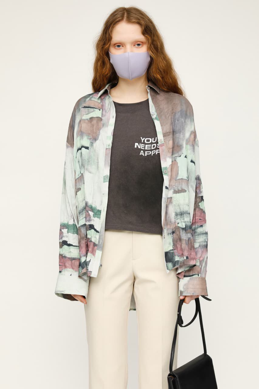 SLY「MUSS PAINT WRINKLE シャツ」|シャツ・ブラウス|M/BRN7