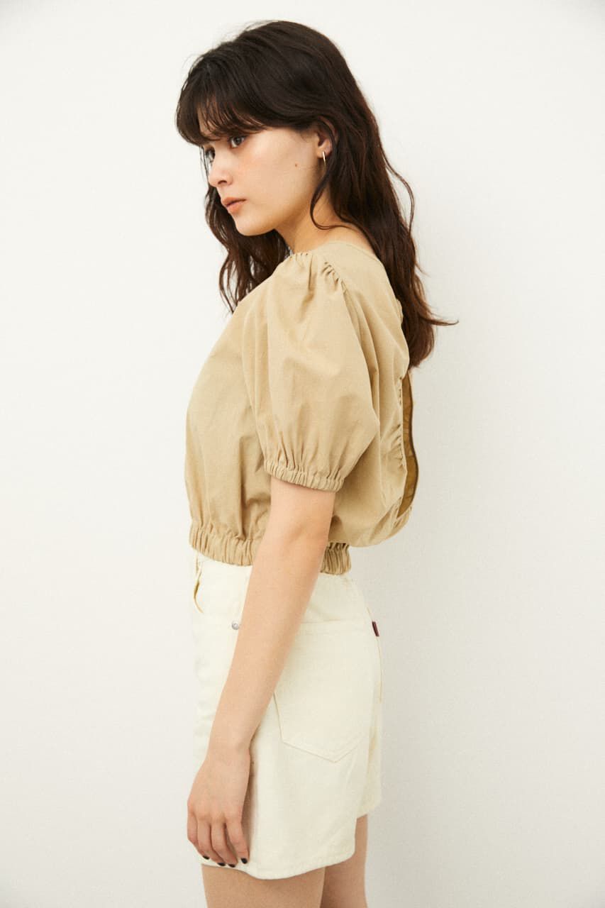 LAGUA GEM「BACK OPEN PUFF TOPS」|シャツ・ブラウス|