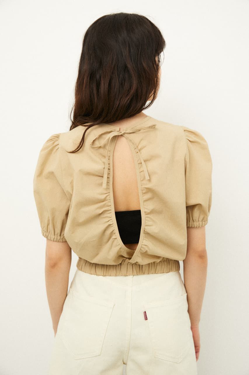 LAGUA GEM「BACK OPEN PUFF TOPS」|シャツ・ブラウス|