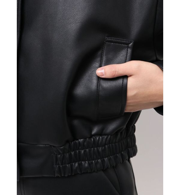 EMODA「バックレースアップショートブルゾン」|ブルゾン・スタジャン|