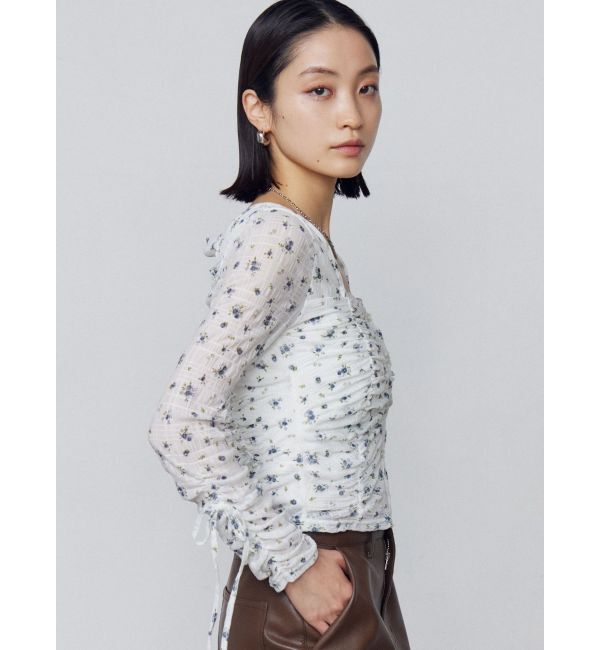 EMODA「フロントボタンギャザートップ」|Tシャツ・カットソー|