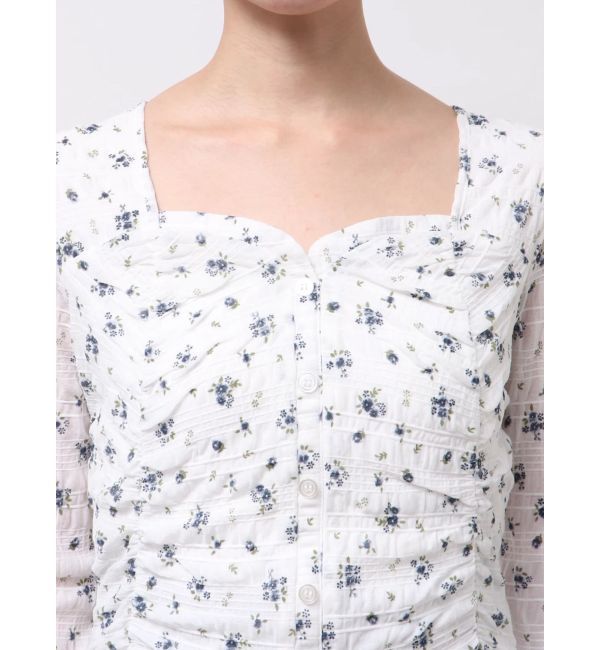 EMODA「フロントボタンギャザートップ」|Tシャツ・カットソー|