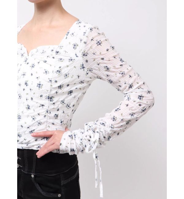 EMODA「フロントボタンギャザートップ」|Tシャツ・カットソー|