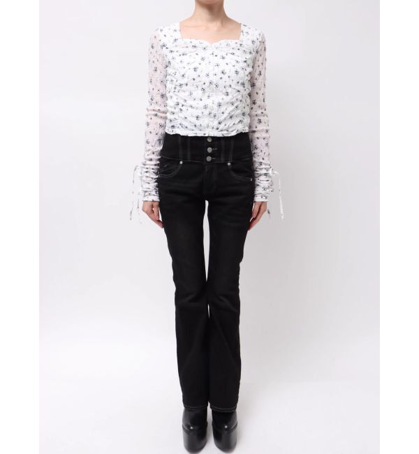 EMODA「フロントボタンギャザートップ」|Tシャツ・カットソー|