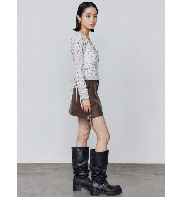 EMODA「フロントボタンギャザートップ」|Tシャツ・カットソー|