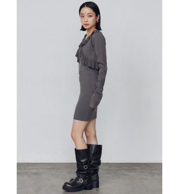 EMODA「クロップドカーディガンセットアップ」|ワンピース|