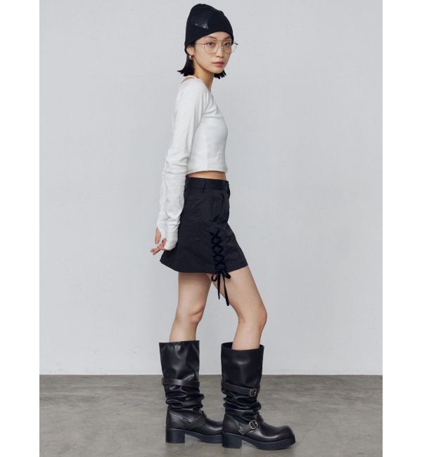 EMODA「レースアップミニスカート」|スカート|