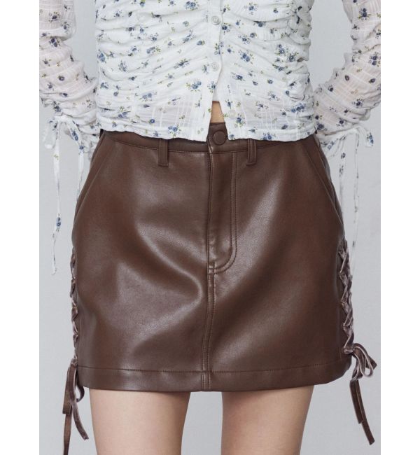 EMODA「レースアップミニスカート」|スカート|