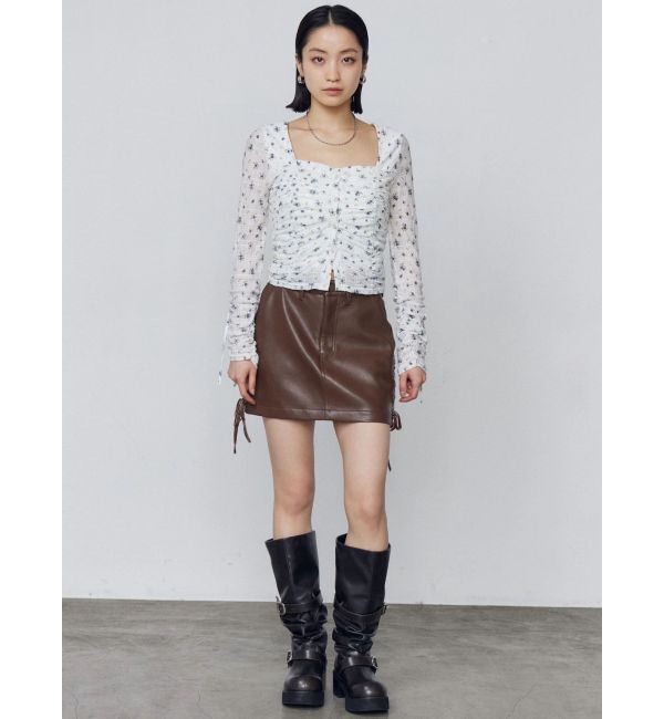 EMODA「レースアップミニスカート」|スカート|