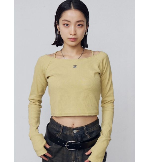 EMODA「2WAYストリングリブトップス」|Tシャツ・カットソー|イエロー