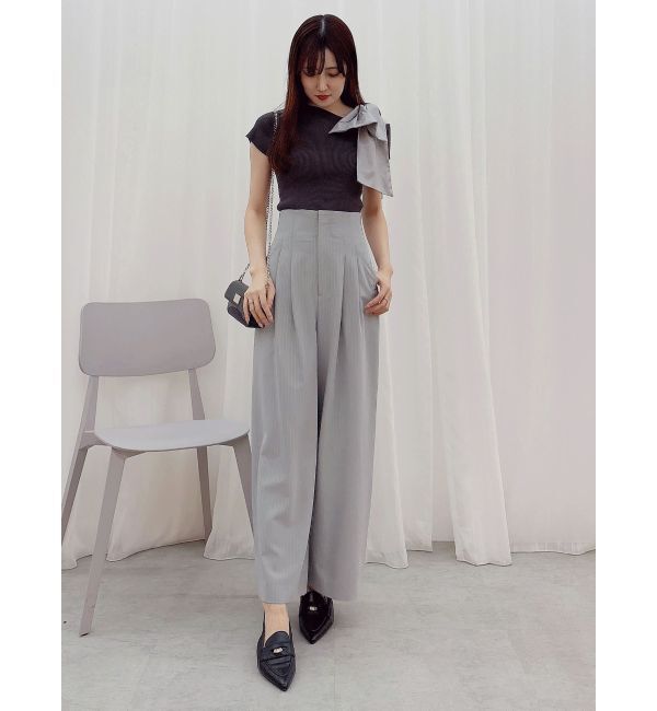 MERCURYDUO「ピンストライプコルセットタックパンツ」|その他|