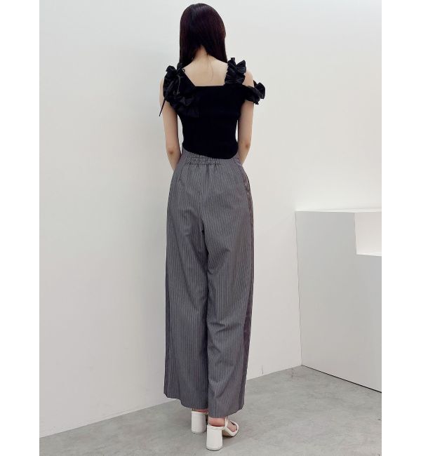 MERCURYDUO「ピンストライプコルセットタックパンツ」|その他|