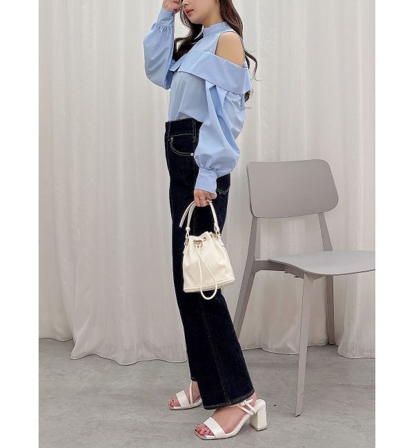 MERCURYDUO「オフショルダーボリュームスリーブブラウス」|シャツ・ブラウス|