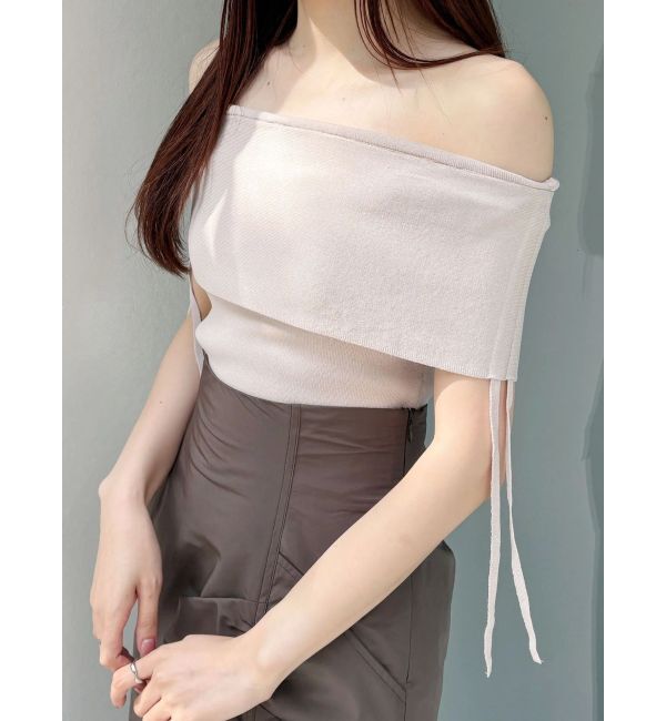 MERCURYDUO「オフショルドロストニット」|ニット・セーター|