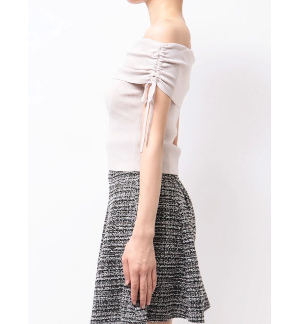 MERCURYDUO「オフショルドロストニット」|ニット・セーター|