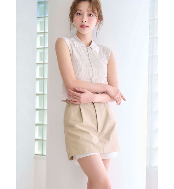 MERCURYDUO「ZIPポロニット」|ニット・セーター|