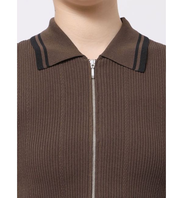 MERCURYDUO「ZIPポロニット」|ニット・セーター|