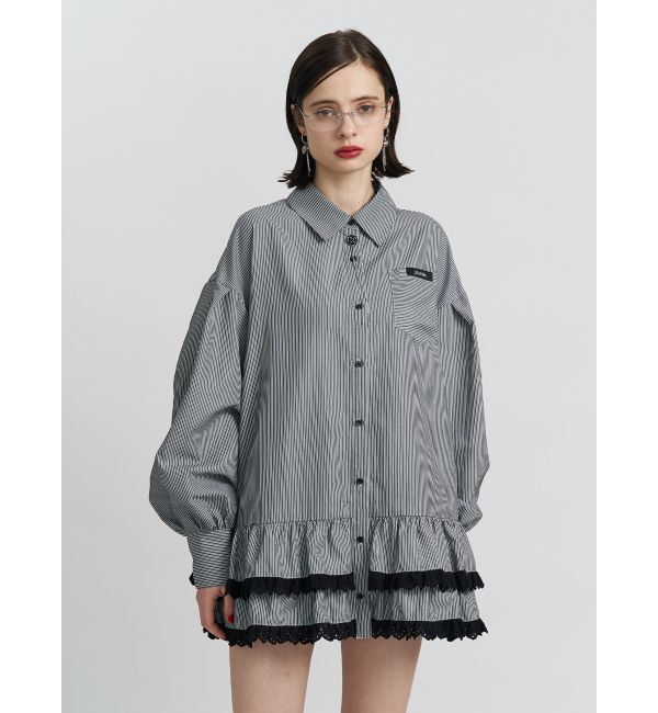 jouetie「ヘムフリルチュニックシャツ」|シャツ・ブラウス|