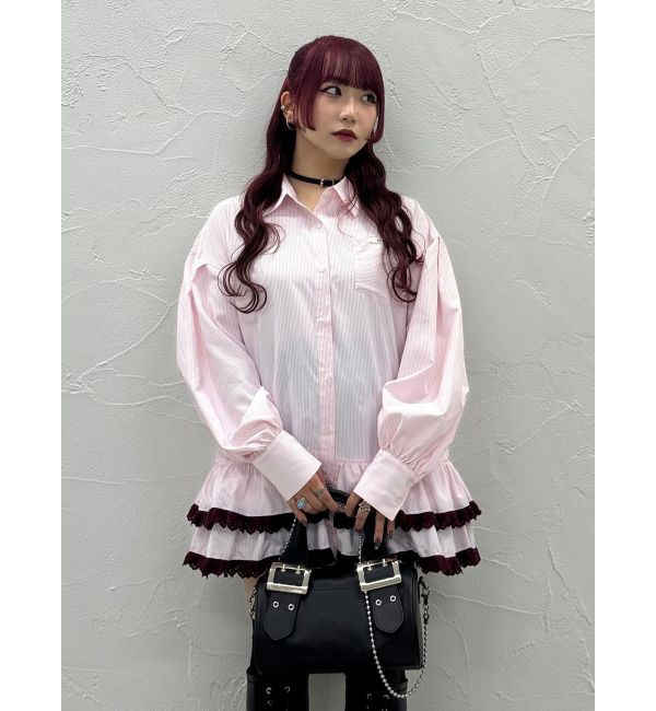 jouetie「ヘムフリルチュニックシャツ」|シャツ・ブラウス|