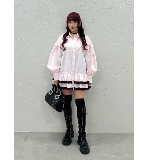 jouetie「ヘムフリルチュニックシャツ」|シャツ・ブラウス|