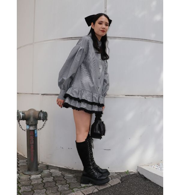 jouetie「ヘムフリルチュニックシャツ」|シャツ・ブラウス|