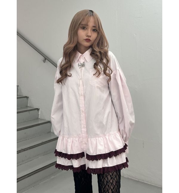 jouetie「ヘムフリルチュニックシャツ」|シャツ・ブラウス|