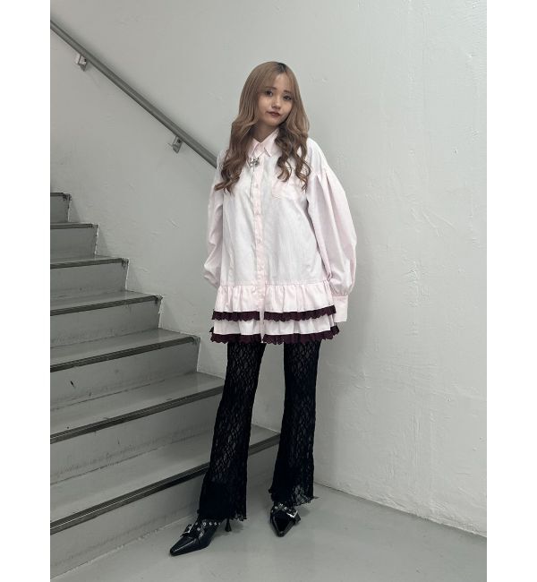 jouetie「ヘムフリルチュニックシャツ」|シャツ・ブラウス|