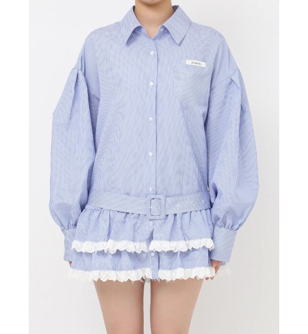 jouetie「ヘムフリルチュニックシャツ」|シャツ・ブラウス|