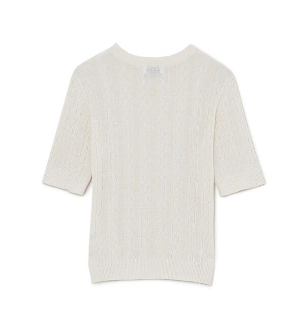 MACKINTOSH PHILOSOPHY「【WEB&一部店舗】バッキンガムベアケーブルハーフスリーブニット」|ニット・セーター|