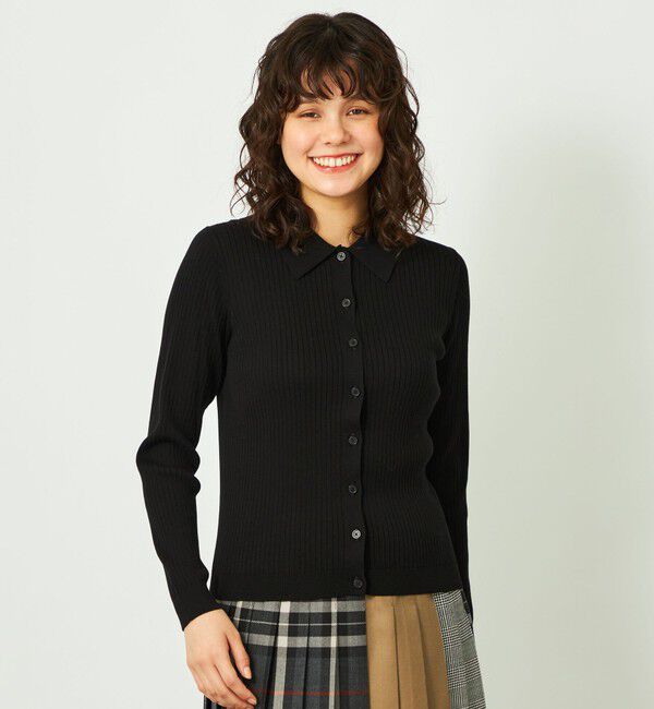 MACKINTOSH PHILOSOPHY「GREY LABEL 衿付ニットカーディガン」|ニット・セーター|ブラック