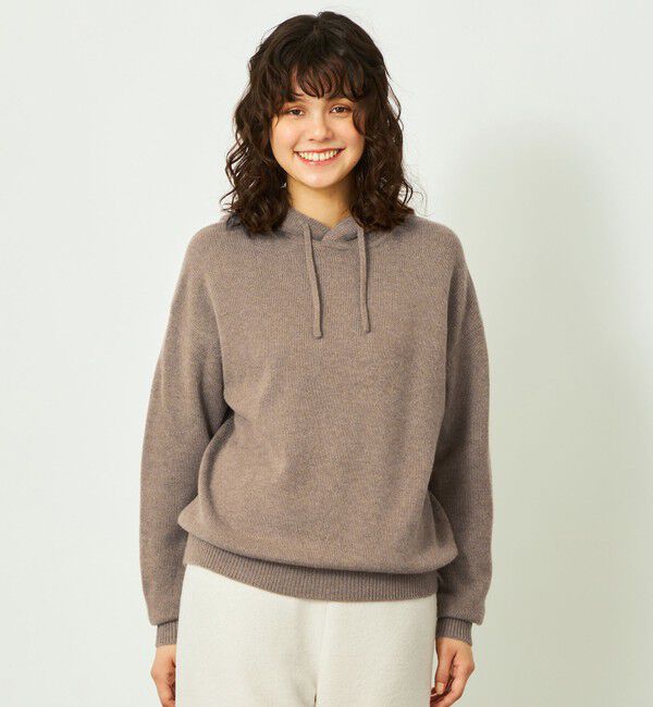 MACKINTOSH PHILOSOPHY「GREY LABEL ウールカシミヤニットパーカー」|ニット・セーター|ベージュ