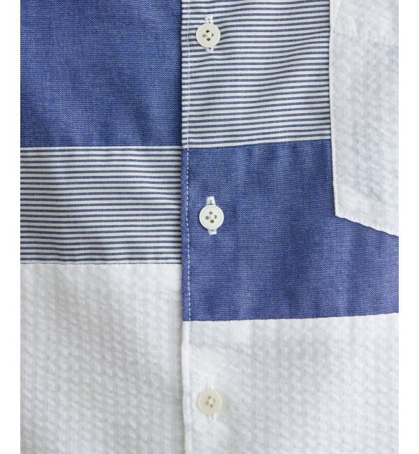 ikka「サッカーブロックス切り替えシャツ」|シャツ・ブラウス|