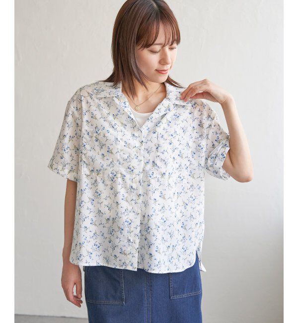 ikka「涼やか開襟ポケ付きシャツ」|シャツ・ブラウス|