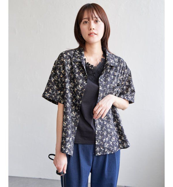 ikka「涼やか開襟ポケ付きシャツ」|シャツ・ブラウス|