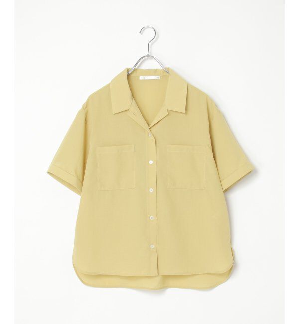 ikka「涼やか開襟ポケ付きシャツ」|シャツ・ブラウス|