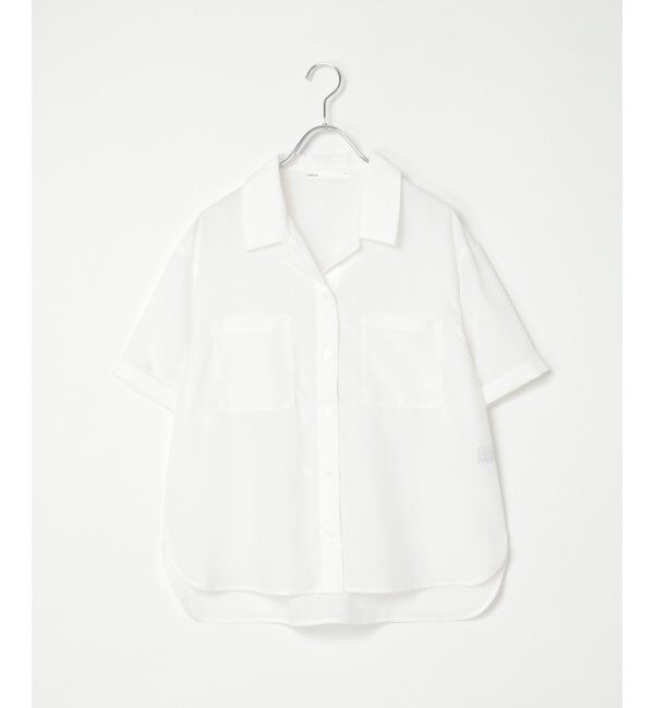 ikka「涼やか開襟ポケ付きシャツ」|シャツ・ブラウス|