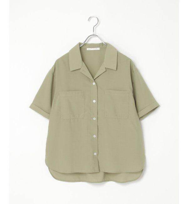ikka「涼やか開襟ポケ付きシャツ」|シャツ・ブラウス|