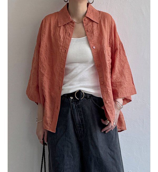 Lbc with Life「針抜きシアーボックスシルエットシャツ」|シャツ・ブラウス|