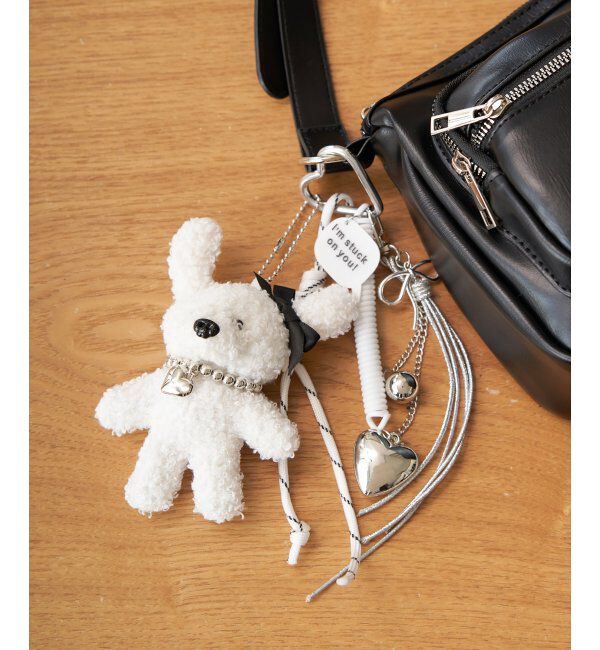 VENCE share style「ボアドッグチャーム」|ネックレス|ホワイト