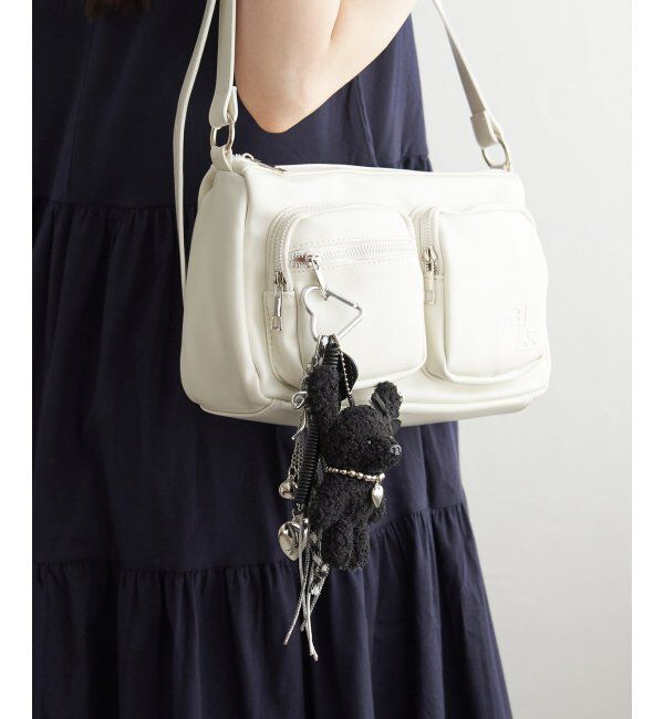 VENCE share style「ボアドッグチャーム」|ネックレス|ブラック