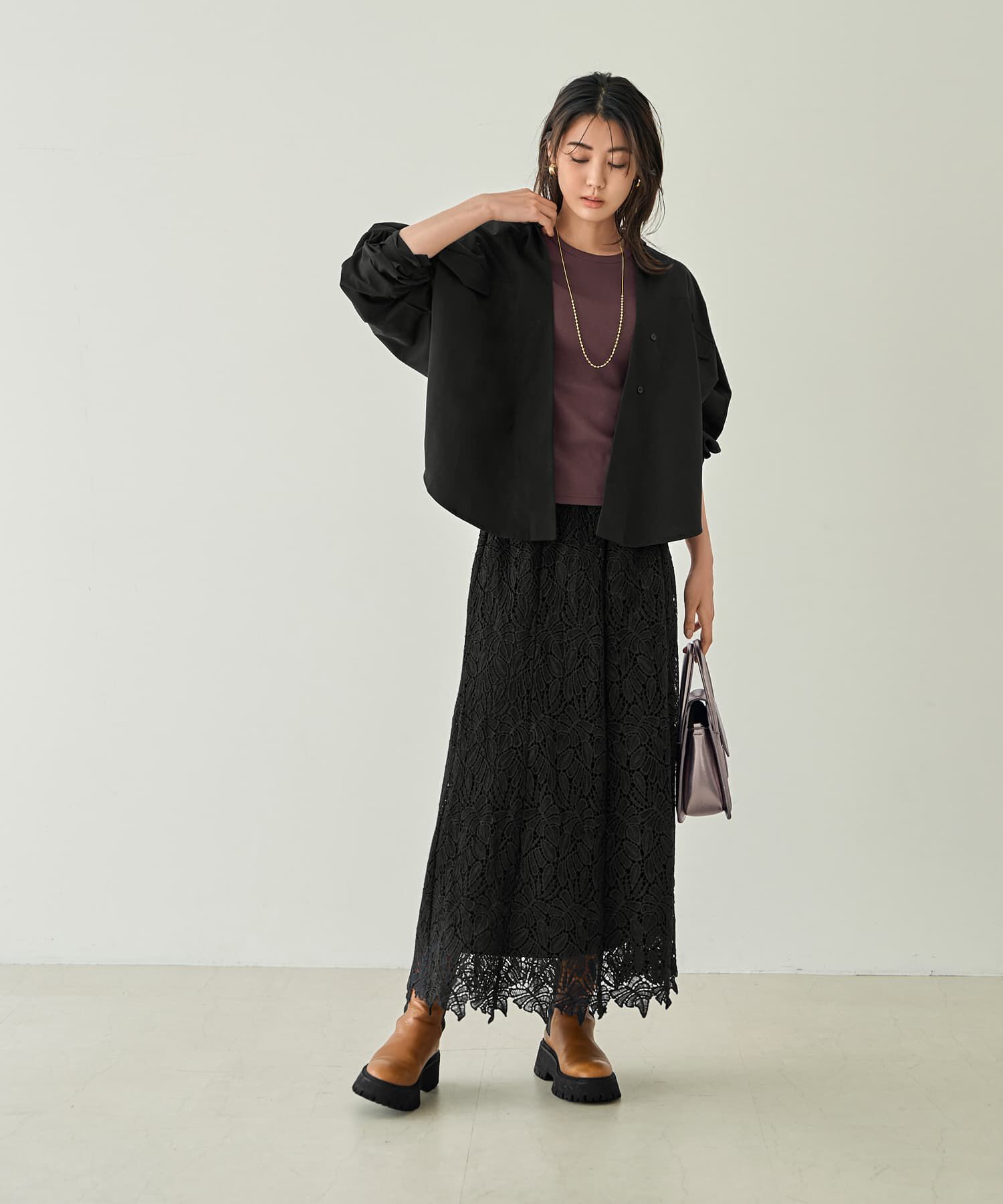 STYLE DELI「前を重ねたドルマンシャツ型プルオーバー」|シャツ・ブラウス|