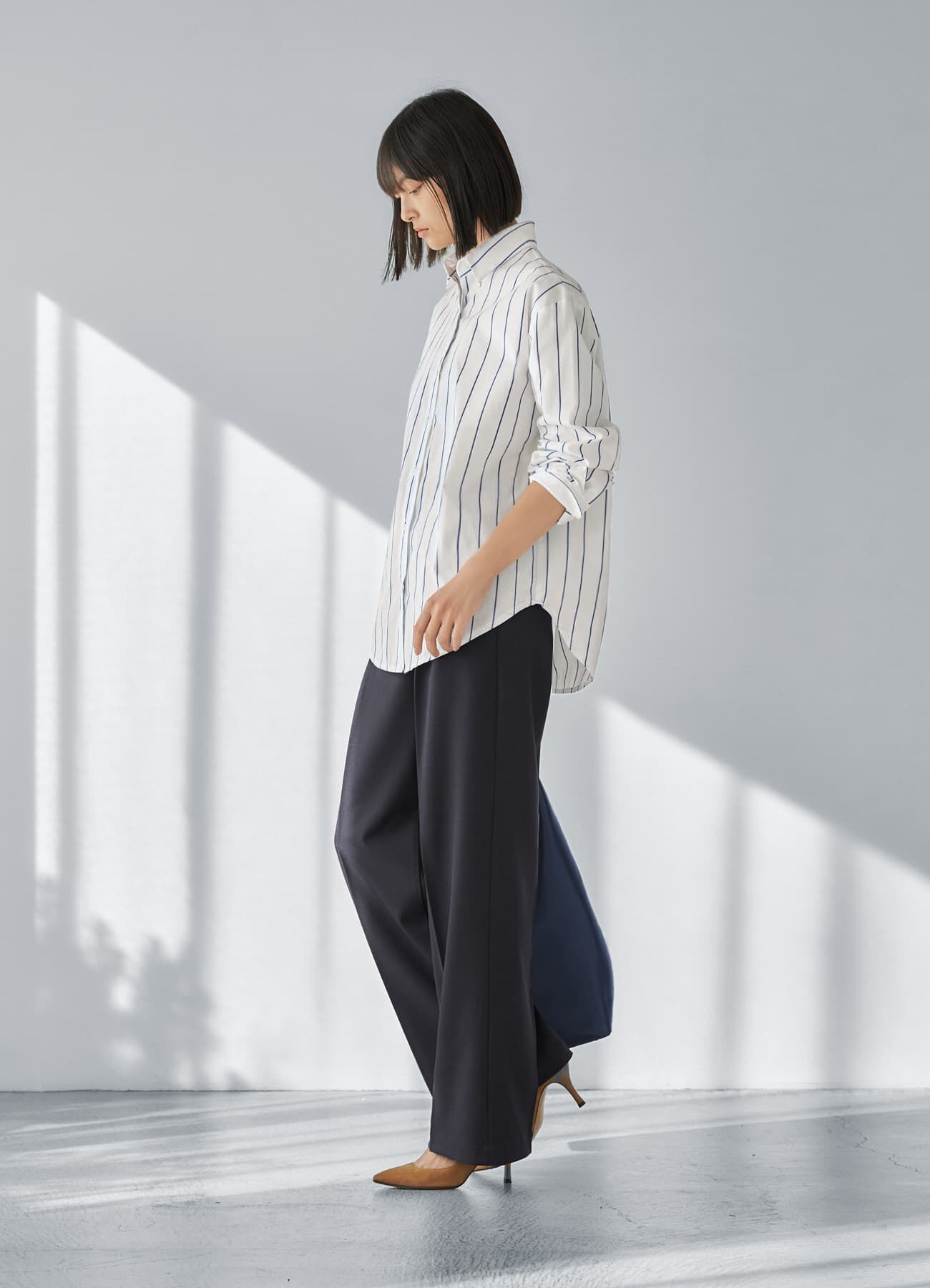 STYLE DELI「広め間隔ストライプシャツ」|シャツ・ブラウス|