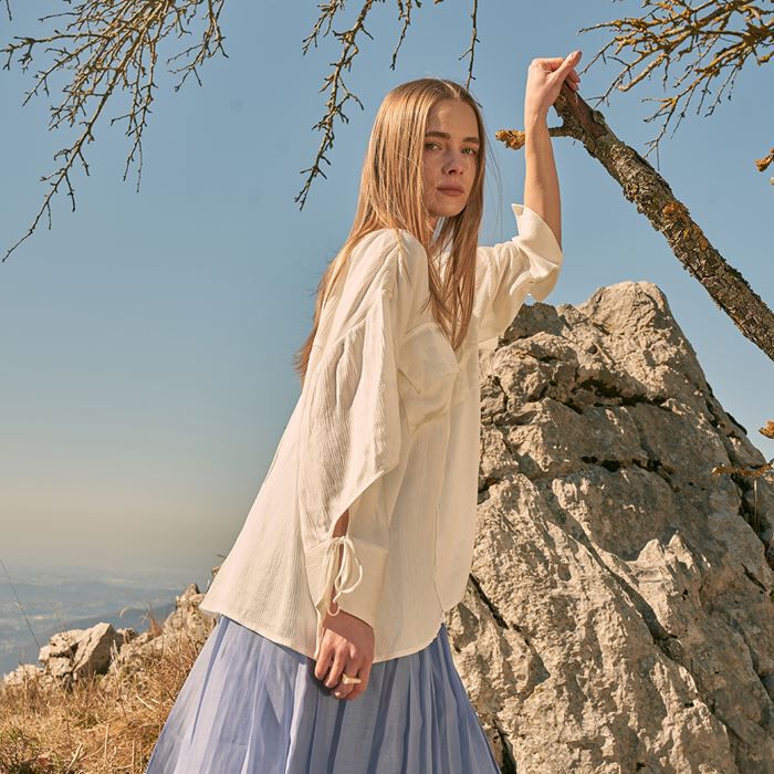 BACKYARD FAMILY「MIND マインド ブラウス 長袖 レディース 通販 長袖ブラウス シャツ 長袖シャツ ポケット」|シャツ・ブラウス|