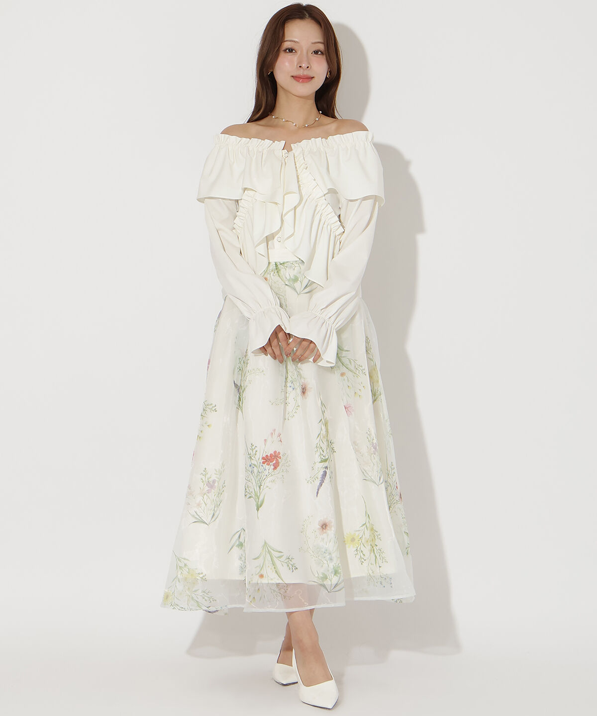 アンドクチュール「フリルクロスブラウス」|シャツ・ブラウス|