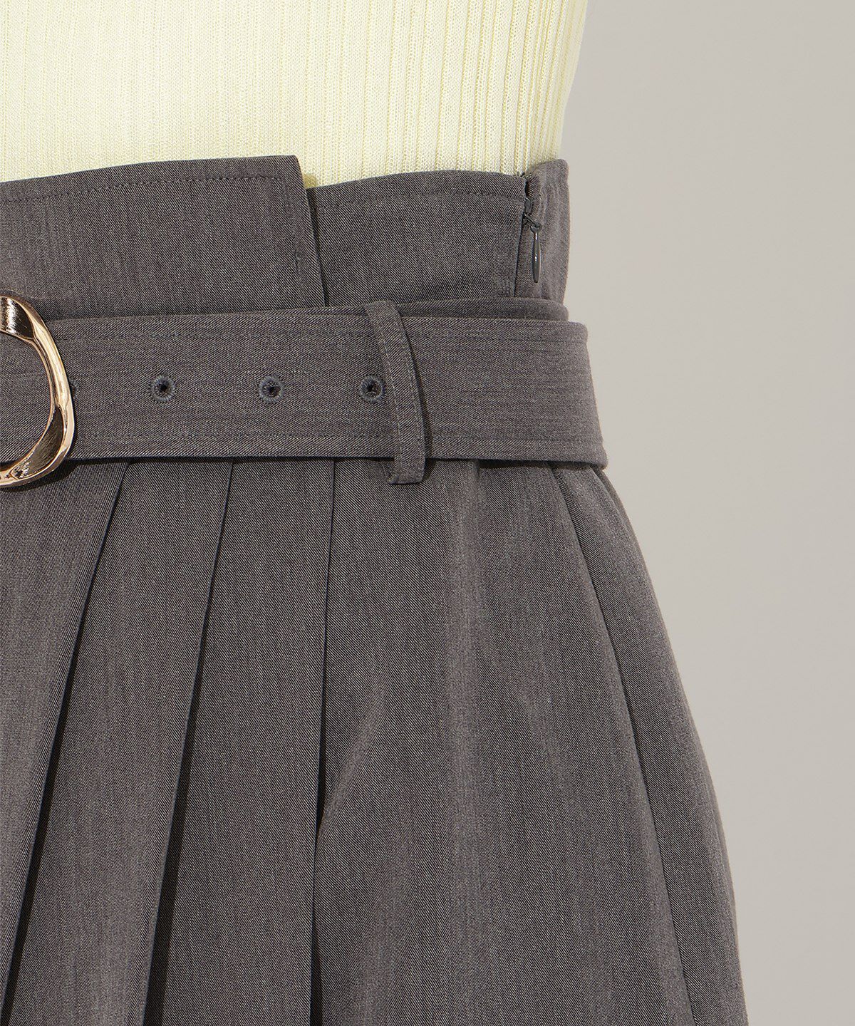 アンドクチュール「タックストレートスカート」|タイト|