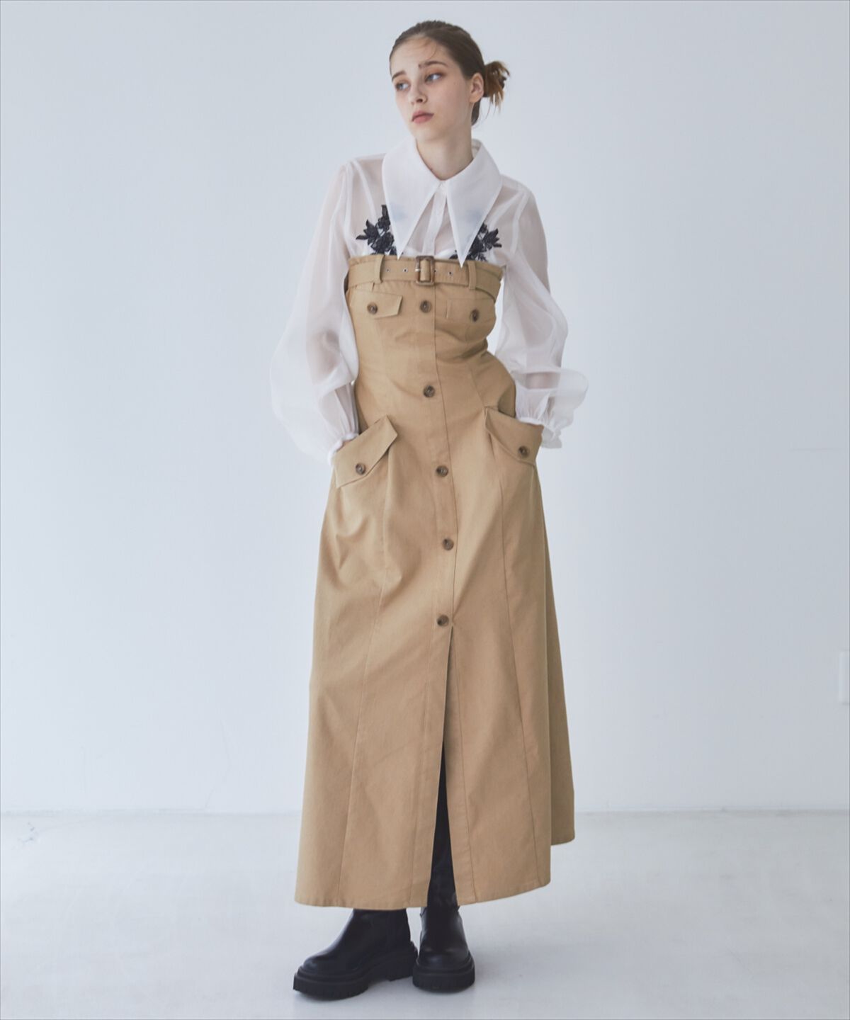 REDYAZEL「エンブロイダリーオーガンジーブラウス」|シャツ・ブラウス|