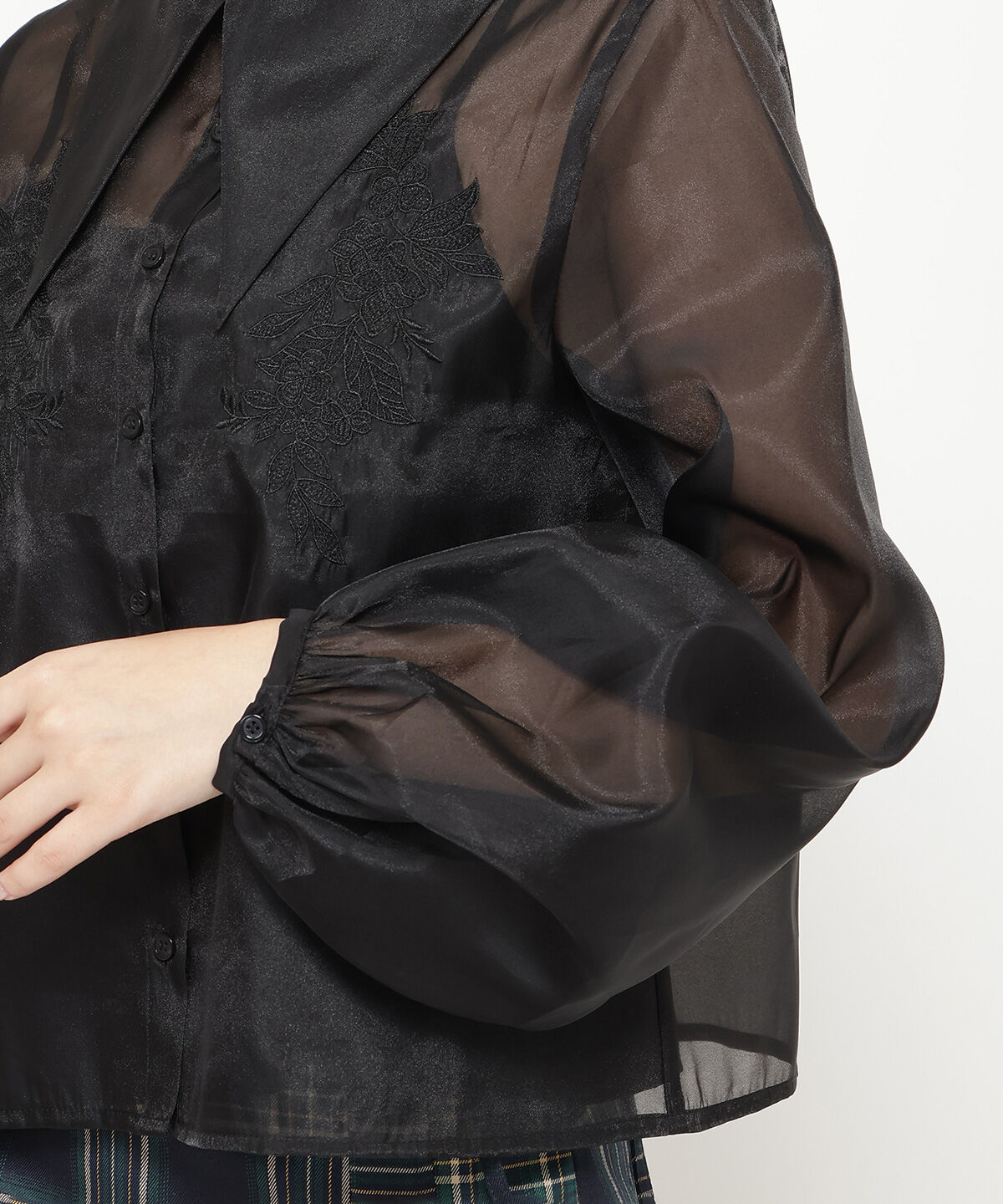 REDYAZEL「エンブロイダリーオーガンジーブラウス」|シャツ・ブラウス|