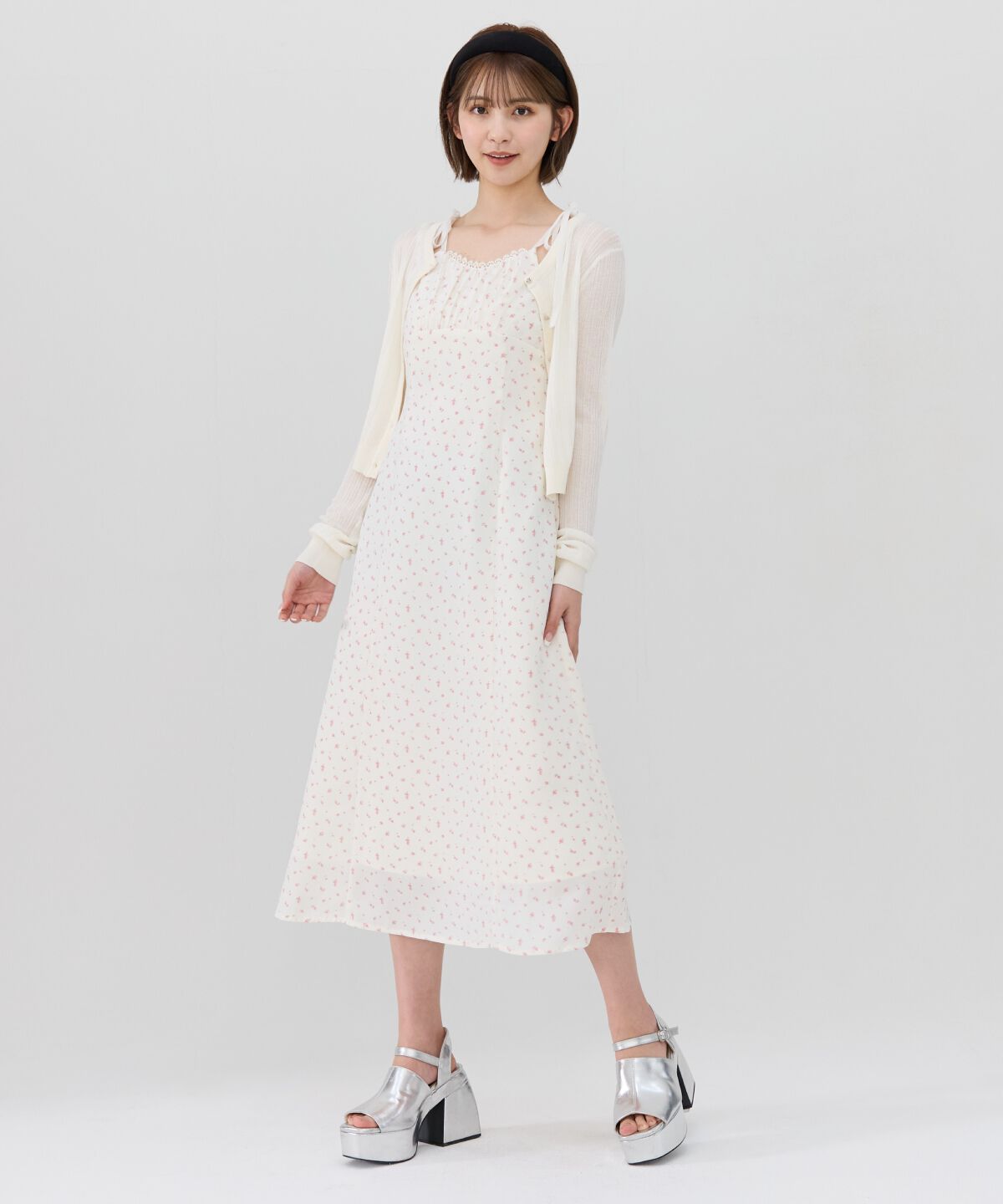 REDYAZEL「ハートボタンシアーカーディガン」|カーディガン|