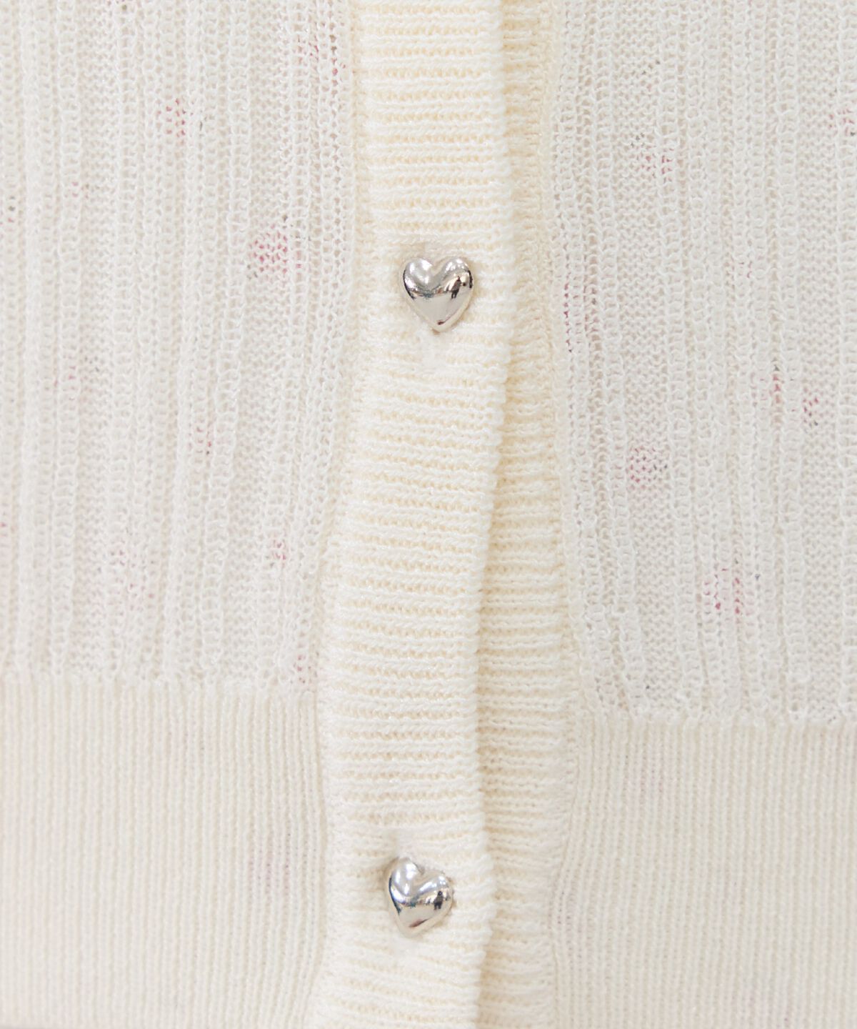 REDYAZEL「ハートボタンシアーカーディガン」|カーディガン|