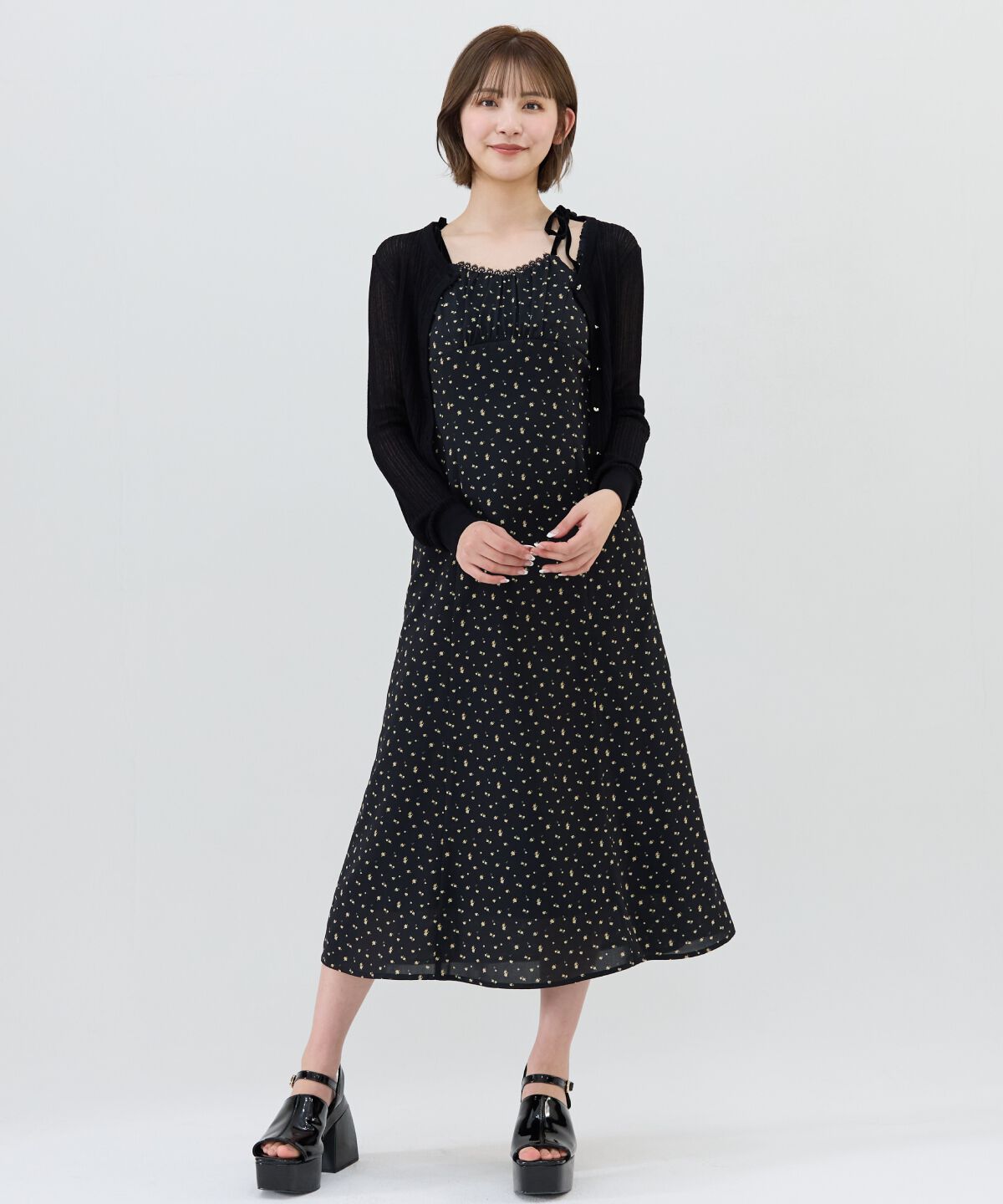 REDYAZEL「ハートボタンシアーカーディガン」|カーディガン|